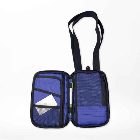 Black Travel Passport Crossbody Bag