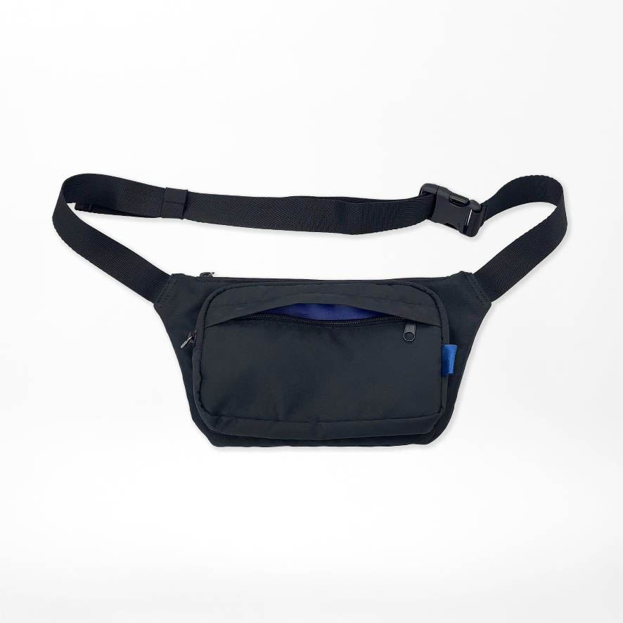Black Travel Waist Bag_Small Size