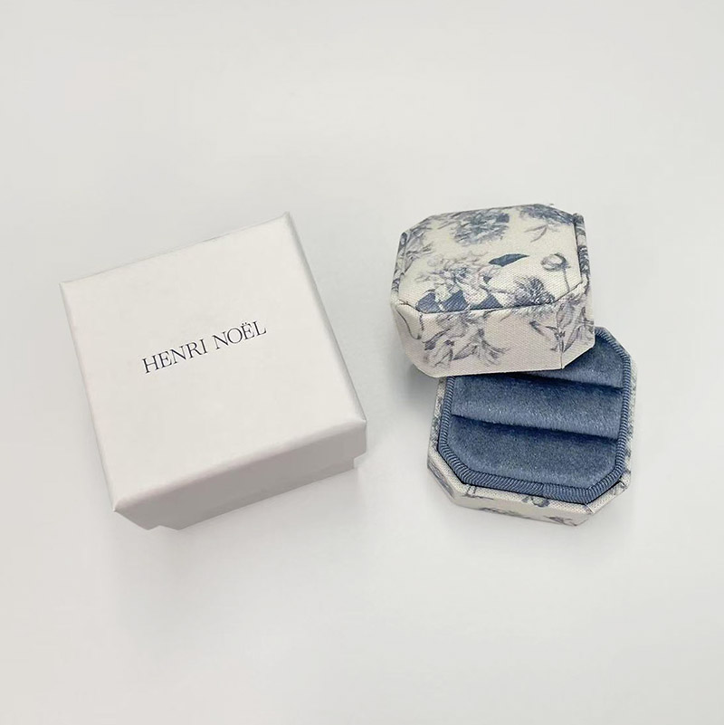 Retro pattern Jewelry Ring Box Set