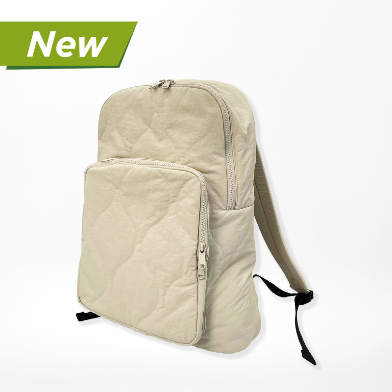 Embossed Stitching Simple Style Backpack