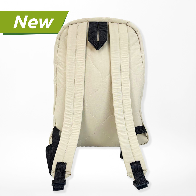 Embossed Stitching Simple Style Backpack