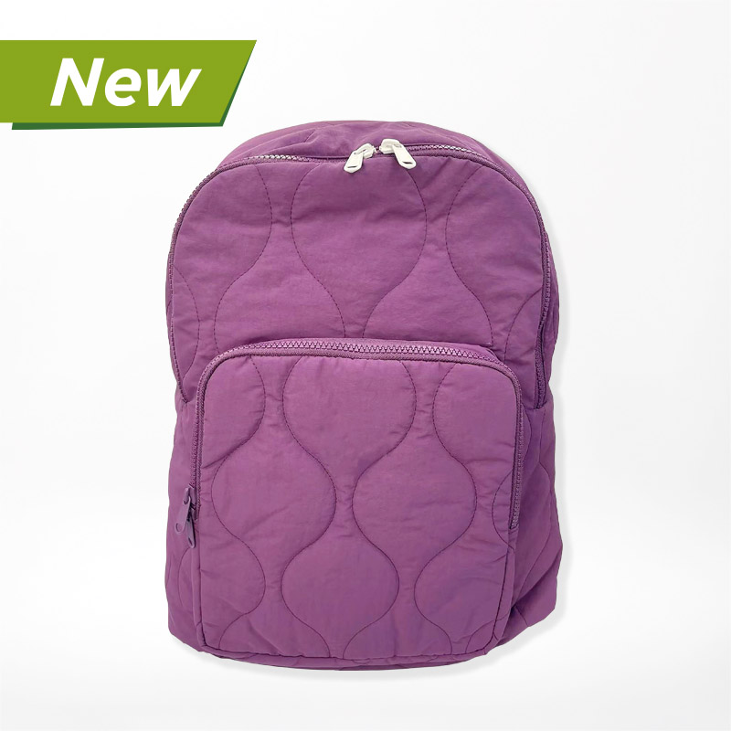 Embossed Stitching Simple Style Backpack