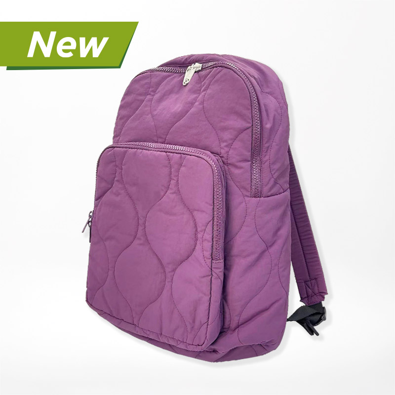 Embossed Stitching Simple Style Backpack